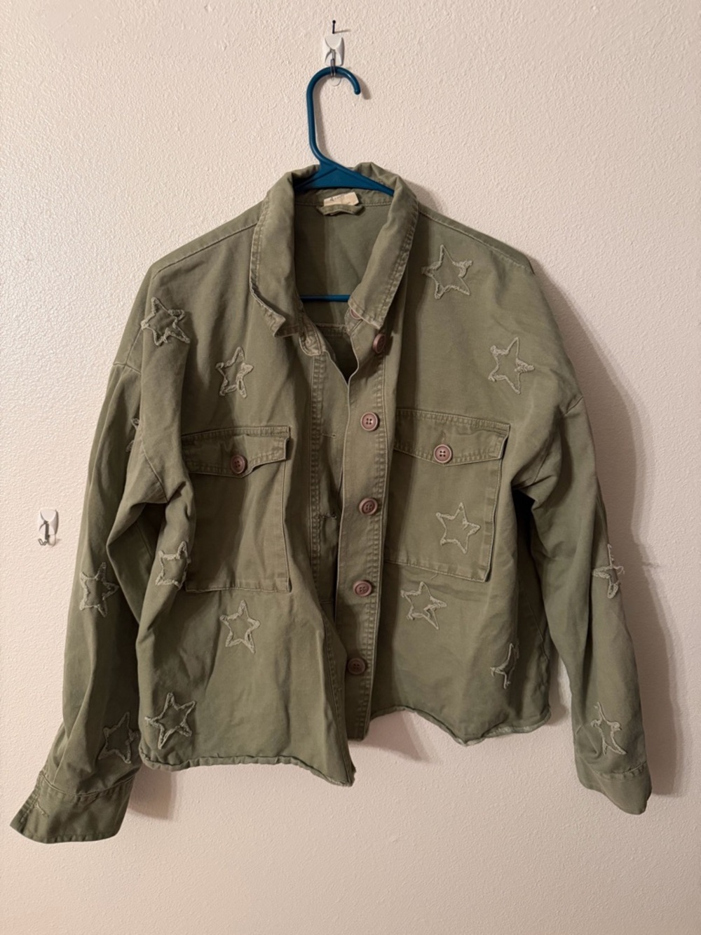 Together Olive Green Star-Appliqué Utility Jacket - Women